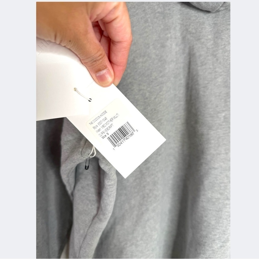 NEW MOTHER THE COCOON Oversized Hoodie Gray with Neon Pink Drawstrings SMALL - Picture 12 of 12
